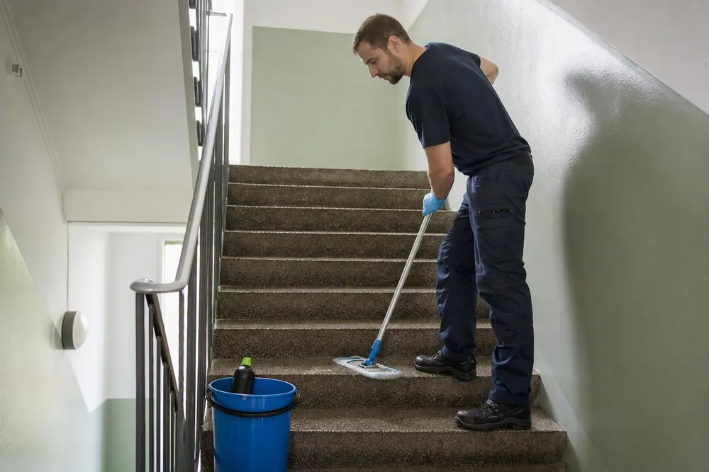 Trappstädning för fastigheter